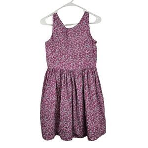 Polo Ralph Lauren Girls Pink Floral Sleeveless Dress Lined Size 16 Youth